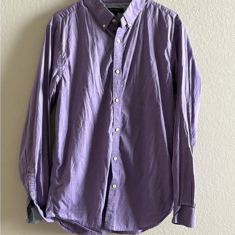 Banana Republic Men’s Button-Down Shirt — Peach and Lavender bundle. GET BOTH - Picture 6 of 9